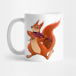 Funny squirrel is playing the violin Mug